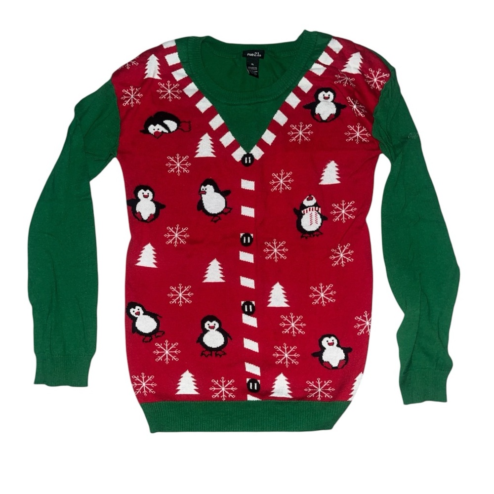 Rue 21 XL Penguin Christmas Sweater🎄🐧